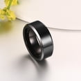 thumbnail image 7 of Black Gold Plated Tungsten Carbide Mens Ring Men Wedding Band Steel Ring for Man, 7 of 7