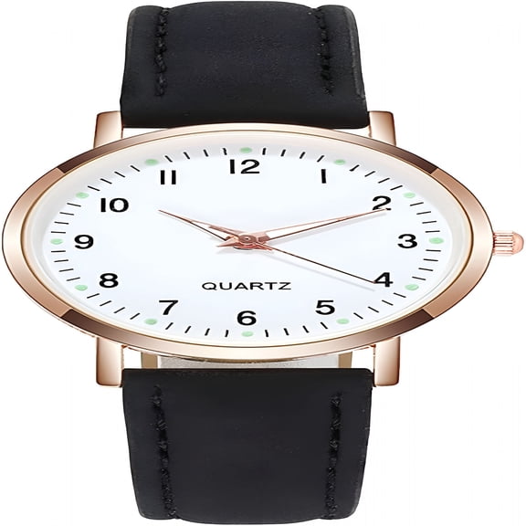 DESIGNICE Women's Watches, Classic Quartz Watch with Luminous Easy Read Dial, Leather Watch Band, Vintage Small Face Round Watches for Women, Birthday Gift for Ladies
