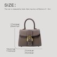 thumbnail image 4 of Bolsos clásicos para mujer, bolsos y carteras de diseñador de lujo, novedad 2024, en PU, textura de lichi, hebilla de cinturón, costuras, asa superior, hombro, 4 of 5