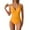 Yellow, variant on ANINEO Women Swimwear Sexy Deep V Bikini Swimsuit Cute Hawaii Summer Tropical Brazilian Beachwear