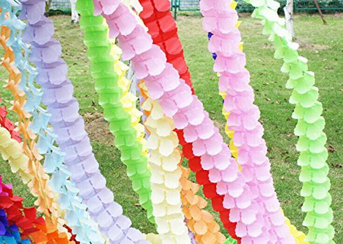 360cm Events & Wedding Decorations Reusable Heart Party Streamers for Party Decorations Hanging Tissue Paper Heart Garland Candy Pink