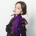 thumbnail image 4 of Xinwanna Gothic Style Fake Collar with Layered Feathers Lightweight Durable Fabric Feather Cape Black Shawl Versatile Accessory (Brown), 4 of 13