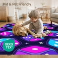 thumbnail image 4 of ODIKA 6'x9' Washable Area Rug Men Dice Graphic Aesthetic Cartoon Funky Motif Mens Anime Alt Refined Structured for Family Room, Living Mater Bedroom, Non-Slip, Easy Care, 4 of 7