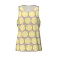 thumbnail image 4 of Easygdp Yellow Lemon Slices Men's Tank Top, Sleeveless Muscle T Shirts, Breathable, Quick-Dry, Loose for Gym, Running, Fitness - X-Large, 4 of 9