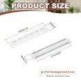 thumbnail image 2 of Uxcell 10 x 2" Rectangle Ventilation Grille 4Pcs Aluminum Air Vent Cover Silver, 2 of 7