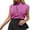 Rose red, variant on Summer Womens Short Sleeve Sweater Mock Neck Casual Basic Knit Slim Fitted Pullover Tops