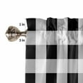 thumbnail image 5 of Black White Plaid Kitchen Valances for Windows 54x18 Inch Kitchen Curtains Valances Rod Pocket Spring Farmhouse Buffalo Checkered Bathroom Window Valances for Window Treatment Decor, 5 of 6