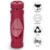 Clerance Sale-19 oz Sports Tritan Plastic Water Bottle Straw Lid Flip Top Cap and Cleaning Brush (Red)