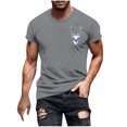 thumbnail image 2 of Tops para hombre, blusas y camisas de cuello redondo y manga corta para hombre, camisetas casuales de moda para hombre, blusas deportivas de cuello redondo y manga corta, blusas de poliéster para homb, 2 of 5