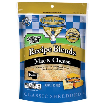 Dutch Farms Classic Shredded Mac & Cheese 3 Cheese Blend, 7 oz, Plastic, Bag, Refrigerated, Dairy