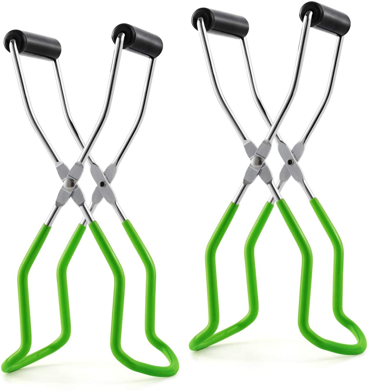 Green 1PC Stainless Steel Jar Lifter Canning Jar Lifter Tongs with Grip Handle for Safe and Secure Grip 