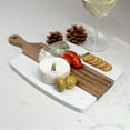 thumbnail image 3 of JS Gourmet Marble and Acacia Wood Cutting Board, Paddle Board Perfect for Cutting and serving, 3 of 6