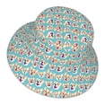 thumbnail image 3 of Disketp Cute Corgi Head Print Reflective Bucket Hat Beach Hat Summer Travel Sun Hats Fisherman Cap, 3 of 8