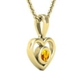 thumbnail image 2 of Dazzlingrock Collection Round Citrine Solitaire Heart Pendant for Women with 18 Inch Gold Chain in 10K Yellow Gold, 2 of 4