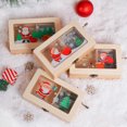 thumbnail image 3 of Christmas Music Box Manual Melody Box Wooden Hand-cranked Music Box Decoration, 3 of 9