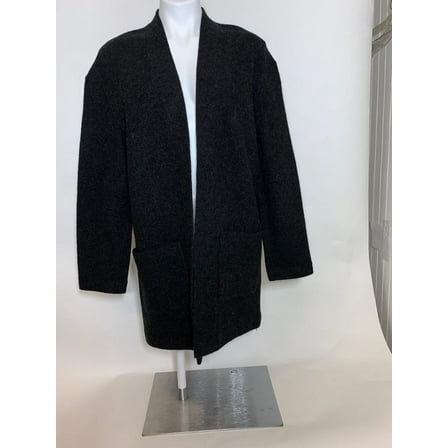 Magaschoni Women's Cardigan, Dark Grey, Size M