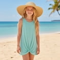 thumbnail image 2 of Girl Bathing Suit Cover Up Summer Sleeveless Twist Front Girls Swim Dresses 9-10 Years Bathing Suit Girl, 2 of 7