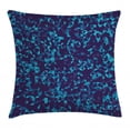 thumbnail image 1 of Navy and Teal Throw Pillow Cushion Cover, Abstract Triangles with Dots Geometric Arrangement in Blue Shades, Decorative Square Accent Pillow Case, 24 X 24 Inches, Navy Blue and Teal, by Ambesonne, 1 of 2