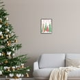 thumbnail image 3 of Stupell Industries Pink & Green Christmas Trees Holiday Painting Gray Framed Art Print Wall Art, 3 of 5
