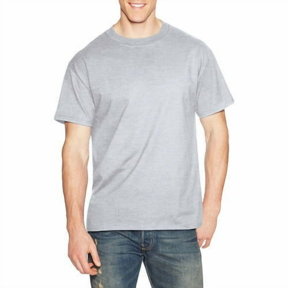 Hanes Men's and Big Men's Beefy-T Crew Neck Short Sleeve T-Shirt, Up To 6XL