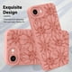 thumbnail image 3 of Funda de teléfono MZELQ para iPhone 16E de silicona con estampado floral negro, 3 of 6
