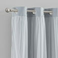 thumbnail image 4 of (2 pack) Your Zone Blackout Curtain Panel with Sheer Overlay, 1 Panel, Grey, 37" W x 84" L, 4 of 9