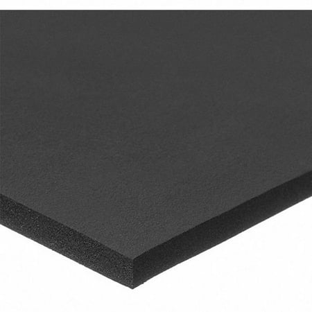 

1 Thick Black Fire and Oil Resistant Soft Buna-N Foam Sheets with Plain Back 54 Wide x 1 Ft.