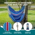 thumbnail image 4 of Bliss Hammocks Fabric Hammock Chair w/ Collapsible Push-Pin Spreader Bar, Patriotic Stripe, 4 of 11