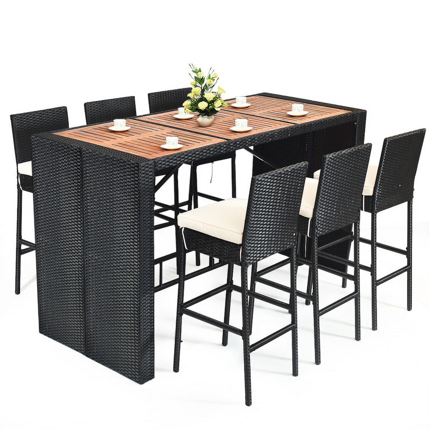 Aimee Lii 7 Pieces Patio Rattan Wicker Dining Furniture Set, Outdoor Patio Furniture Aimee Lii 7 Pieces Patio Rattan Wicker Dining Furniture Set, Outdoor Patio Furniture