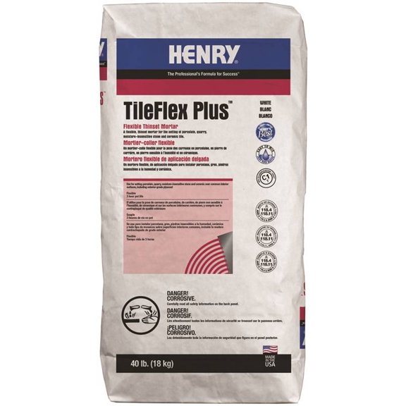 MORTAR THINSET FLEX WHITE 40LB
