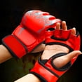 thumbnail image 2 of CNKOO Gants de Boxe Adulte MMA Sac de Sable Combat Entraînement Faux Cuir Demi-Doigt, 2 of 7