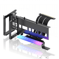 thumbnail image 1 of Universal Vertical GPU Holder PCIe 4.0 X16 Kit Riser ATX Case 5V 3PIN ARGB Video Card Holder Graphics Card Bracket Black,1 x bracket with extension cable kit,Black, 1 of 5
