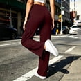 thumbnail image 6 of Hngshg Plus Size Cargo Pants for Women Athletic Pull on Solid Color Casual Wide Leg Pants Summer Going out Trousers with Pockets, 6 of 7