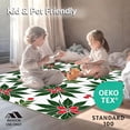 thumbnail image 4 of ODIKA 3'x5' Machine Washable Non-Slip Area Rug, Holly Berry Wreath Christmas of Non Slip Holiday High Traffic Rug, Green, 622392, 4 of 5