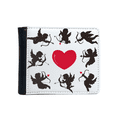 thumbnail image 1 of Cupid Angel Red Heart Conation Pattern Flip Bifold Faux Leather Wallet  Multi-Function Card Purse, 1 of 4