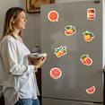 thumbnail image 4 of Juicy Fridge Magnet Orange Refrigerator Magnet Vibrant Magnetic Sticker Grapefruit Decorative Magnet for Metal Surface Fridge Whiteboard, 4 of 9