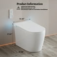 thumbnail image 2 of Smart Toilet with Bidet Built-In - Heated Seat, Auto-Lift Lid & Soft-Close, Bidet Dryer, App/ Control, Electric Tankless System, Plug (110V) - Elongated Modern Wall-Mounted Toilet for Luxury Bathroom, 2 of 7