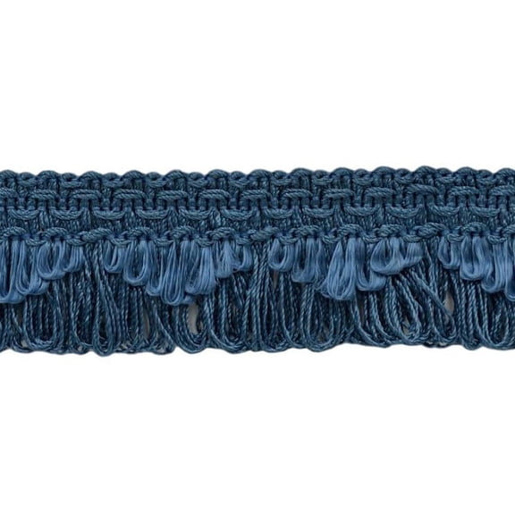 Decorative French Blue Scalloped Loop Fringe / Braid, 1 3/8 Inch, Style# 9115 Color: M45 (I14) (Sold by The Yard)