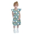 thumbnail image 5 of Toddler Dress Summer Ruffle Sleeve Sundress Outfit For Kids 4-14T Green Dresses For Girls, 5 of 8