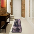 thumbnail image 3 of SKYSONIC 2X6 Feet Purple Flower Marble Texture Runner Rug with Rubber Backing, Abstract Golden Lines Non Slip Entryway Rug Runner Washable Soft Area Rug Carpet for Hallway Bedroom Kitchen Decor, 3 of 6