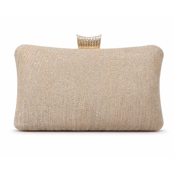 Hunar- Elegant Textured Evening Clutch Bag with Metal Clasp for Party & Wedding for women