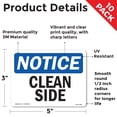 thumbnail image 2 of Clean Side OSHA Notice Vinyl Decal Label 5 Inch x 3.5 Inch - 10 Pack, 2 of 6