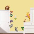 thumbnail image 3 of Pegatinas de pared de animales de la selva para habitaciones de niños, decoración de la puerta del hogar, pegatinas de pared de dibujos animados de León, elefante, jirafa, arte Mural de Pvc, carteles JAMW Sencillez, 3 of 4