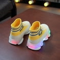 thumbnail image 4 of Eashery Baby Shoes Girl Boy Canvas High-Top Ankle Sneakers for First Walkers Breathable Mesh Walking Shoes White Toddler Sandals (Yellow,6), 4 of 4
