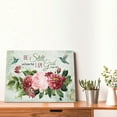 thumbnail image 6 of Christian Rose Decor Wall Art Farmhouse Hummingbird Pictures Wall Decor Bible Verse Canvas Painting Print Artwork Modern Home Decor Framed for Living room Bedroom Bathroom 12inX16in, 6 of 6