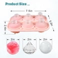 thumbnail image 2 of Ice Cube Tray, Rose Diamond Sphere 3 in one Silicone Ice Cube Molds with Covers & Funnel Easy Release Large Ice Cube for Whiskey & Cocktails, 2 of 14
