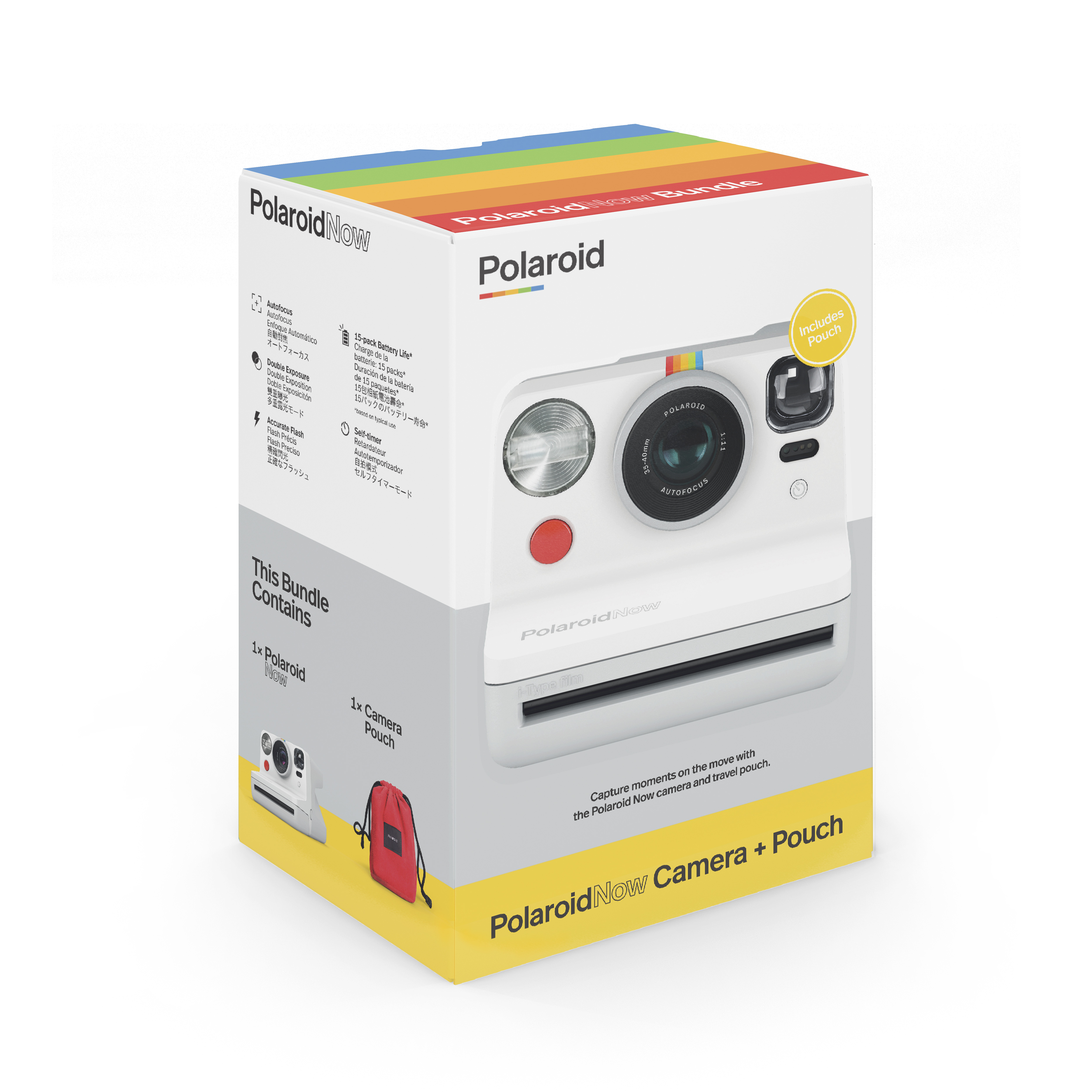 Polaroid Now Bundle with White Camera and Red Travel Pouch - image 3 of 9