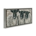 thumbnail image 3 of Stupell Industries Three Sheep Trio Portrait Animals & Insects Painting Gray Floater Framed Canvas Art Print Wall Art, 31 x 14, 3 of 9