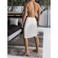 thumbnail image 4 of Men's Sleepwear Bottoms, Side-Slit Robe Pants No-Hassle, No-Stripping Robe Pants Breathable Wrap Skirt Soft Towel Skirt, 4 of 8