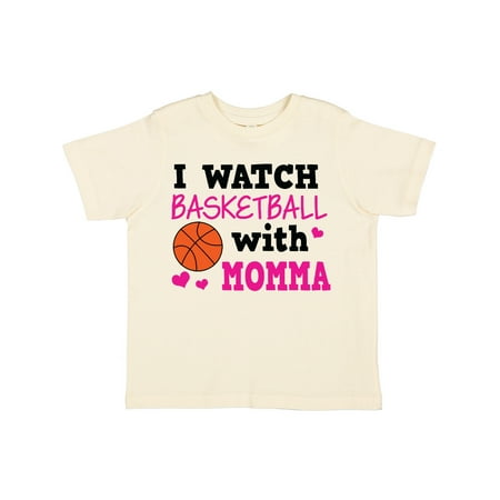 

Inktastic I Watch Basketball with Momma Gift Toddler Toddler Girl T-Shirt